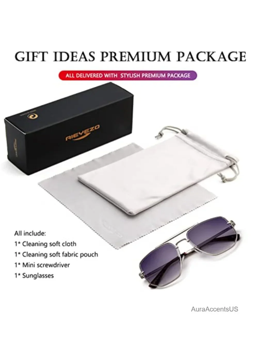 Oversized Square Aviator Sunglasses UV400 Gradient Pilot Shades Unisex